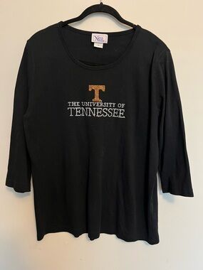 ⭐️ Nitro Black University of Tennessee Women's Tee Rhinestones Size‎ XL